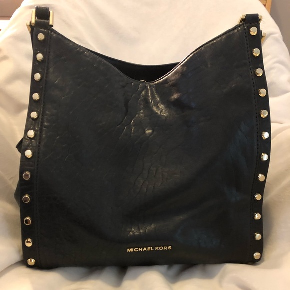 Michael Kors Black Bag With Gold Studs 